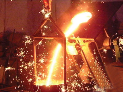 1T medium frequency induction furnace